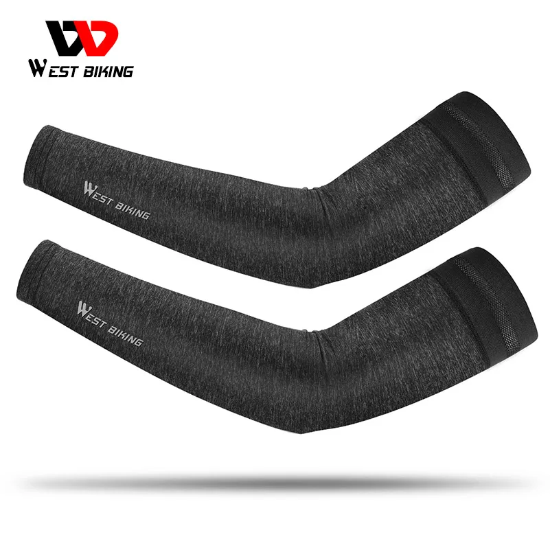 

WEST BIKING Cycling Arm Sleeves Summer Compression Ice Fabric UV Protection Running Fishing Outdoor Cycling Leg Warmers Sleeves