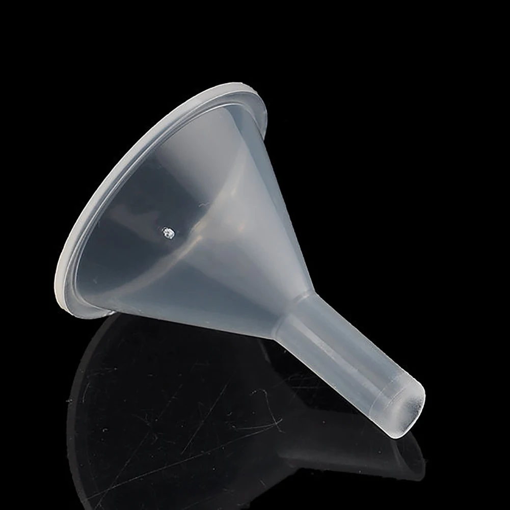 10Pcs Clear Plastic Mini Liquid Oil Funnels for Perfume Diffuser Bottle Lab and clear design Light weight easy to carry |