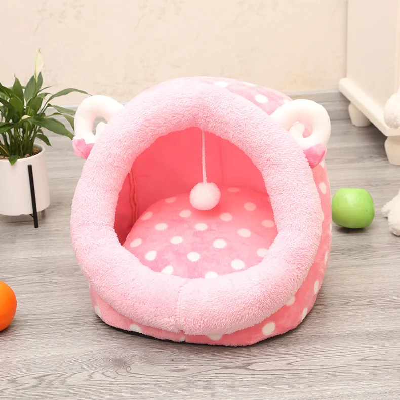 

Лежанка для собак и кошек, удобная Милая круглая Лежанка в форме животного, мягкая моющаяся Лежанка для сна для собак и кошек