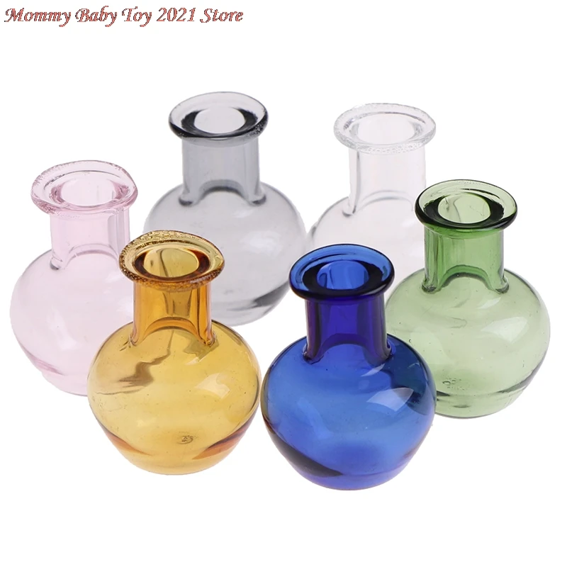 

1 шт. 1:12 кукольный домик мини мебель миниатюрный Rement мульти-Цвет стеклянная ваза случайный Цвет детей Детская игрушка в подарок