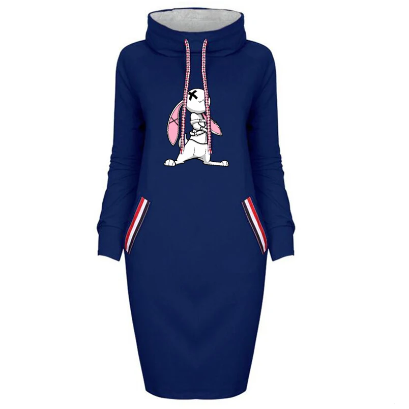 

Winter Dress Women Cute Cartoon Plus Size Bodycon Dresses Vintage Clothes Woman Party Casual Women Black Kawaii Dress New