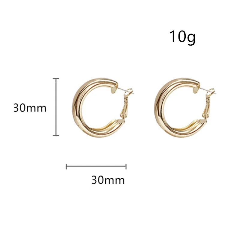 Gold and Silver Metal Circle Geometric Round Earrings - Fashionable Jewelry for Women, Girls, Weddings, and Parties image 6