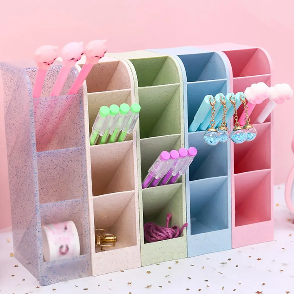 

1 Pieces Inclined Pen Pencil Holder Stationery Storage Box Creative Fashion Multi-Function Office Desk Storage Box