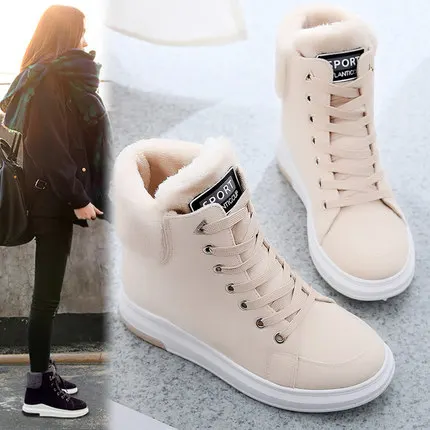 Snow boots 2019 women's new winter cotton shoes with velvet thickened bottom student thermal INS medium tube short | Обувь
