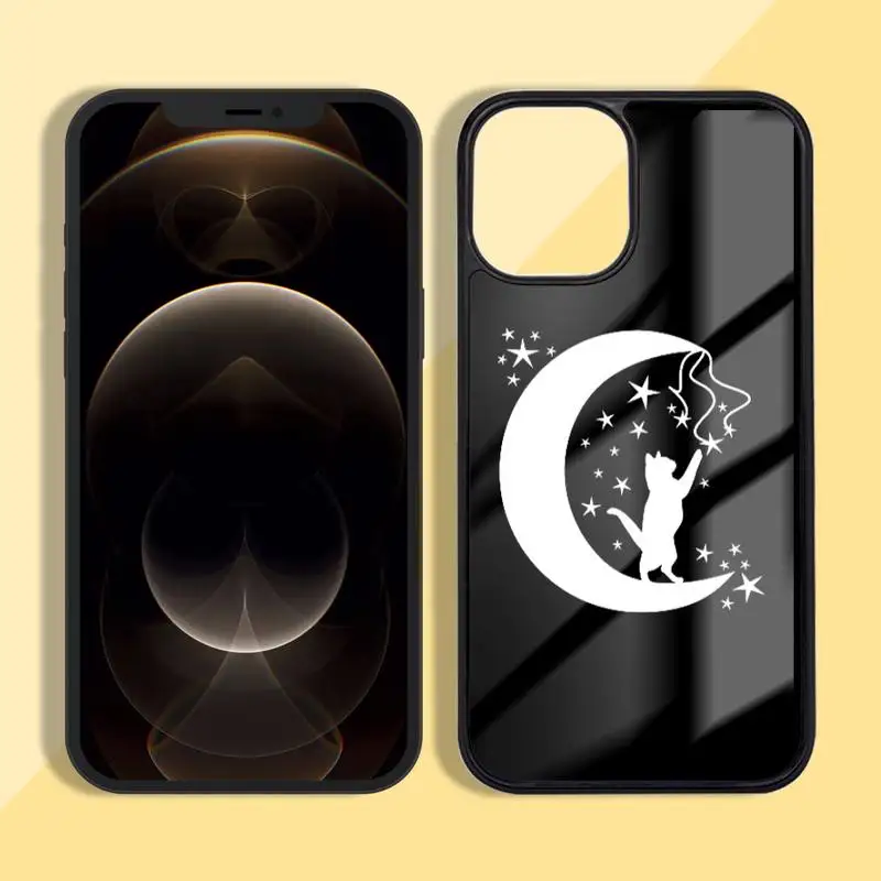 

Death Witches moon cat Phone Case Silicone TPU+PC For iPhone11 12 mini Pro MAX 7 8 Plus X XR XS Samsung S20 10 9 8 Plus ultra
