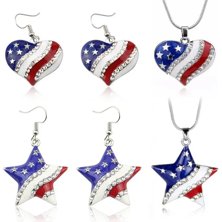 С изображением американского флага 4th of July Отечественная США кулон в форме