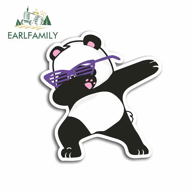 EARLFAMILY 13 см x 12 2 для крутой вытирая панда Медведь Смешные виниловые наклейки на