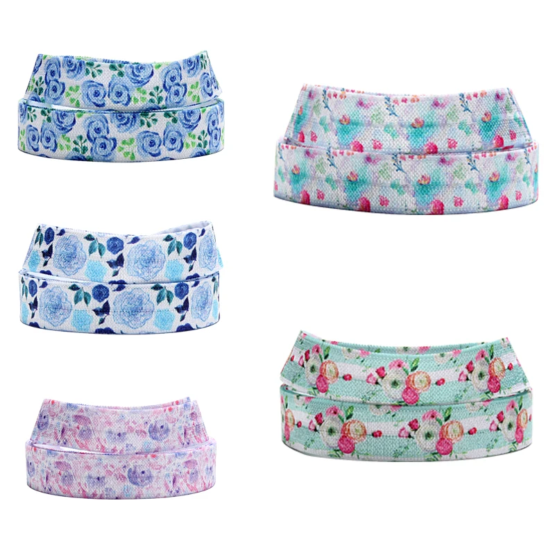 

DIY sewing craft 15mm blue rose printed floral foe