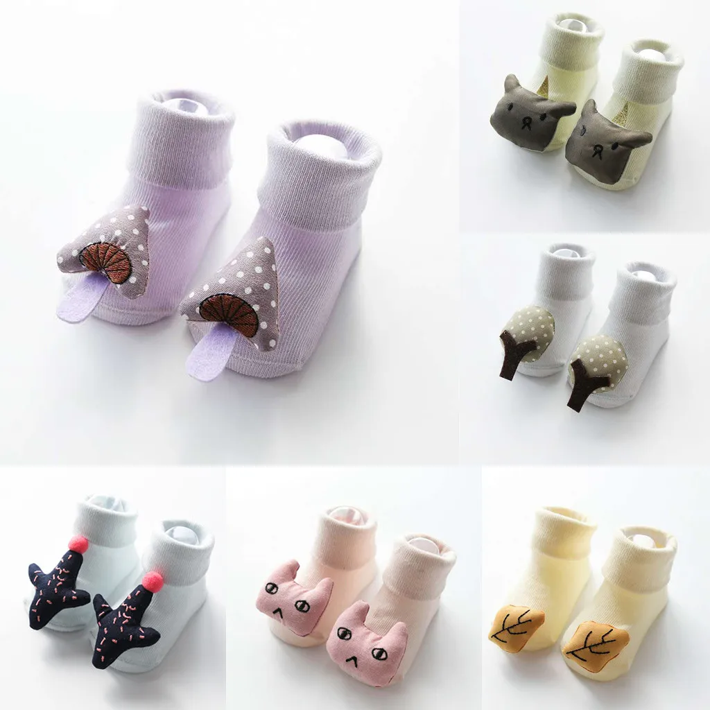 

Kids Infant Toddler Baby Boys Girls Cartoon Animals Anti-Slip Knitted Warm Socks Baby Supplies