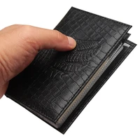 crocodile passport cover with russian auto driver license bag pu leather on cover for car driving documents card credit holder
