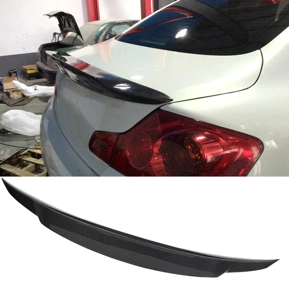 Углеродное волокно сзади загрузки утка спойлер крыло для Infiniti G37 4 двери база