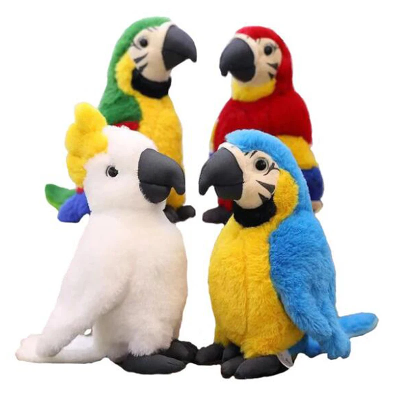 

Simulation Parrot Doll Bird Children Plush Toy Cute Kids Stuffed Birthday Gift