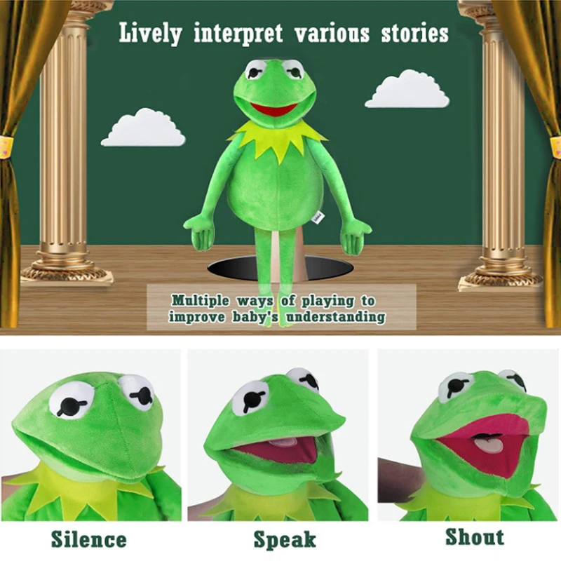 

60cm=23.6inch Soft Hand Frog Stuffed Animals Hand Puppet Plush Plush Toy Doll Stuffed Toys A Birthday Present For Your Child