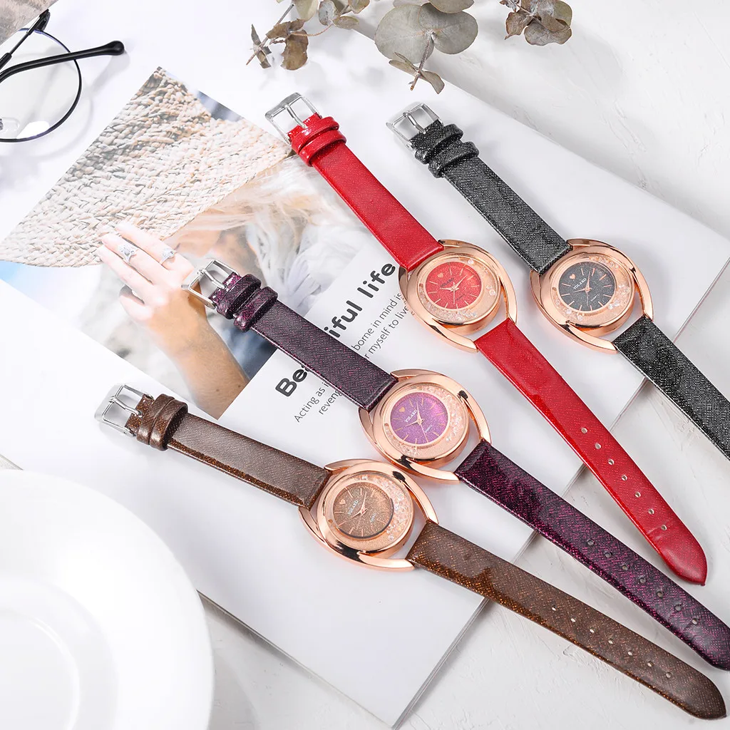 Женские часы-браслет высококачественные Стразы повседневные кварцевые часы с