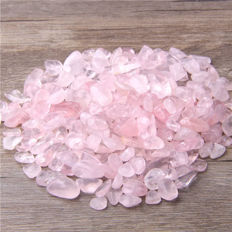 100/500 г натуральные Розовые розы кварцевый кристалл камень Гравий бусины