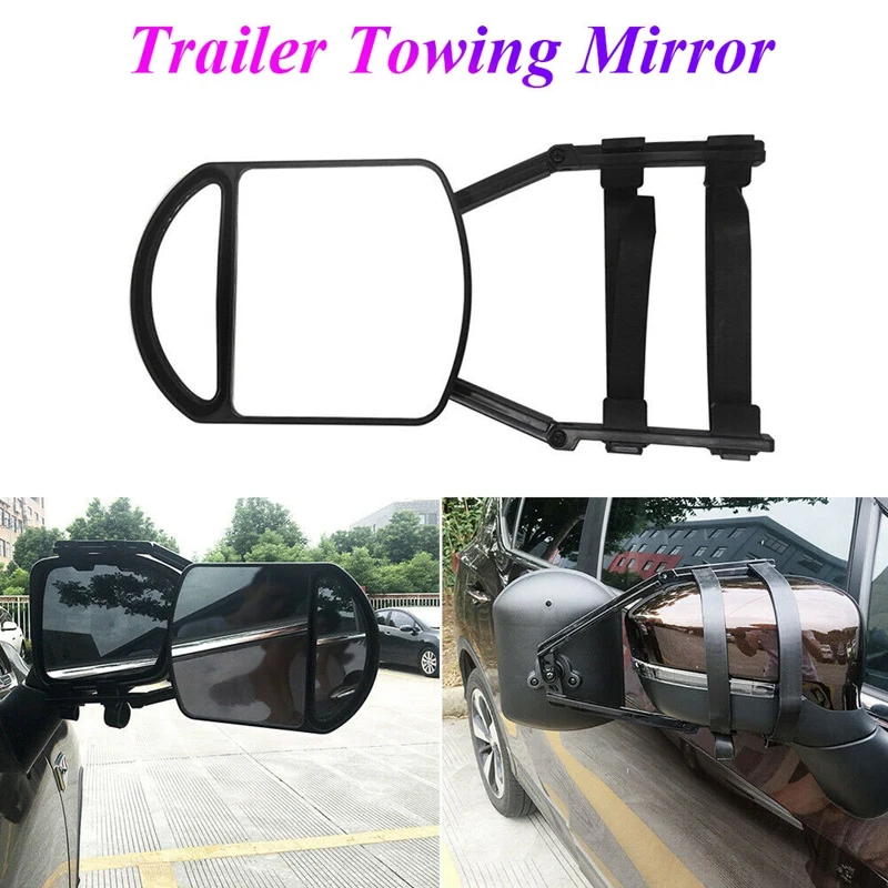 

Зеркало для буксировки автомобиля, регулируемые зеркала с двойным удлинителем, для жилых автофургонов, прицепов, грузовиков
