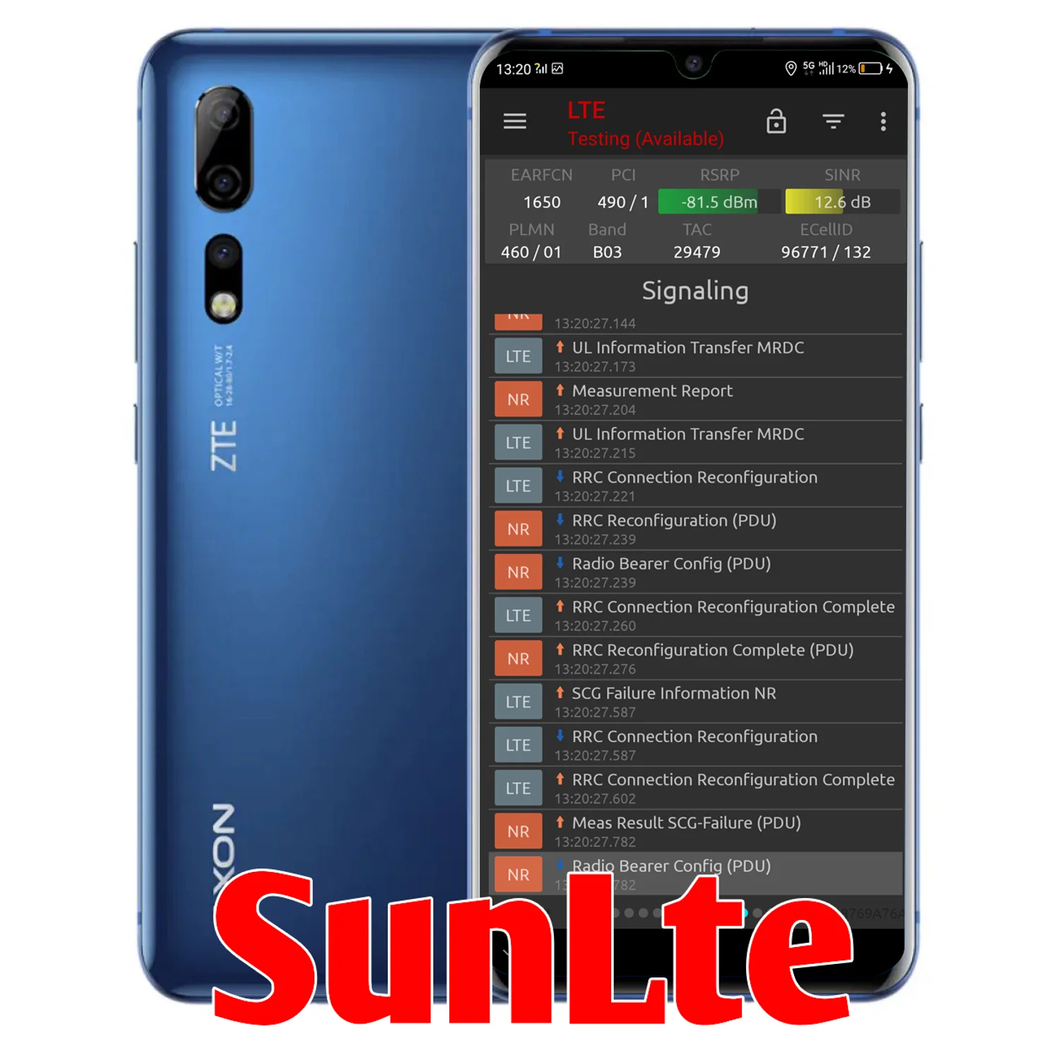 5G NR NSG тестовый инструмент zte AXON 10 Pro 5G устройство Поддержка NSA N41 и N78 диапазон, поддержка внешней антенны