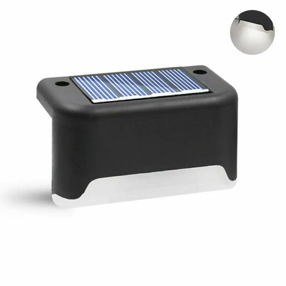 

1pcs LED Solar Lamp Path Stair Outdoor Solar Waterproof Wall Light Garden Landscape Step Deck Lights Balcony Fence Solar Lights