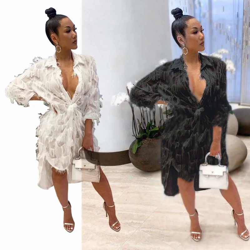 Женское повседневное однотонное платье смокинг|Женские платья| |