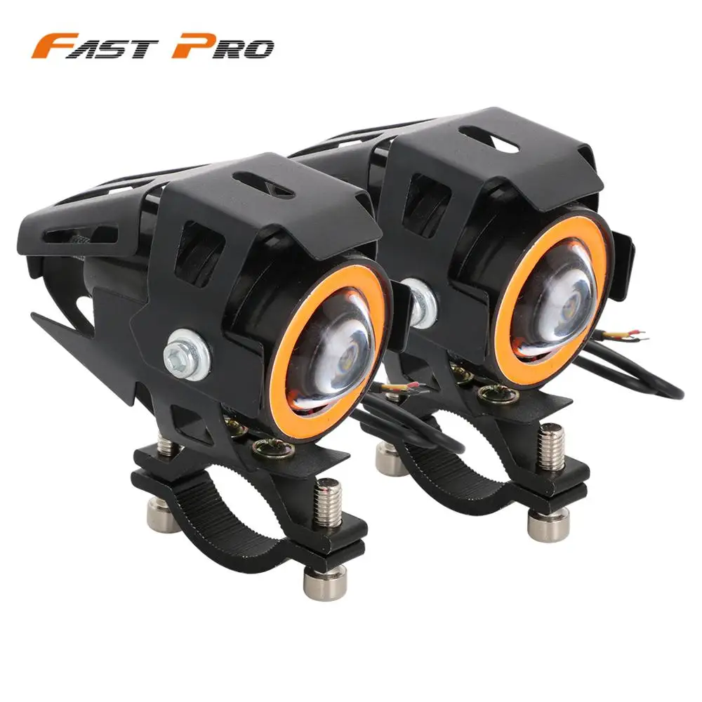 2 предмета Светодиодная лампа для мотоцикла DC 12V Универсальный светильник фары