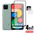 2 шт для Google Pixel 5 Полное закаленное стекло для Google Pixel 5 Защитная пленка для экрана камеры HD объектив для Google Pixel 4A