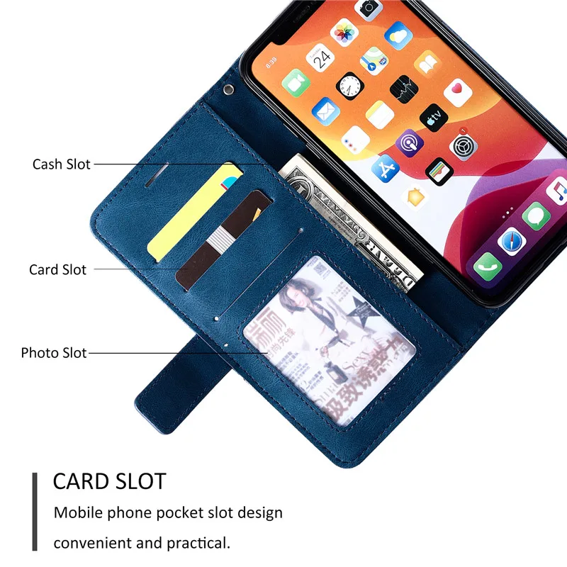 Чехол Etui SE 2020 для Coque iPhone 11 Pro X XS MAX XR Кожаные чехлы-подставки 7 8 6 6s Plus чехлы