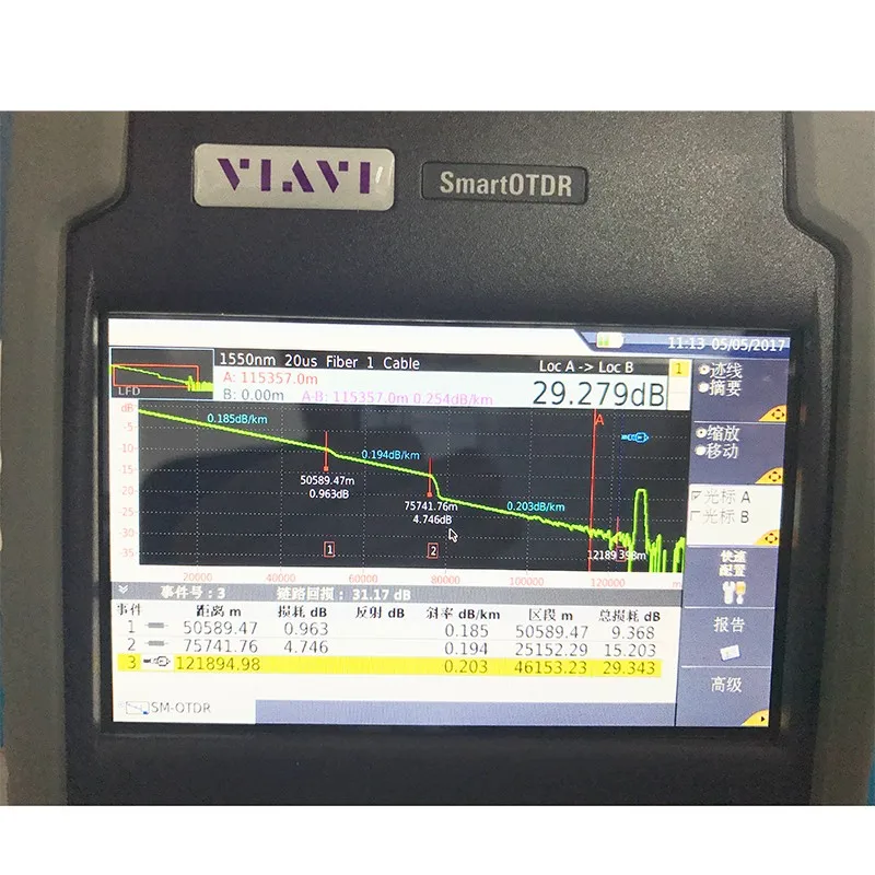 JDSU VIAVI ручной SmartOTDR E100AS SM OTDR тестер 1310 нм 30/30дБ однорежимный оптический