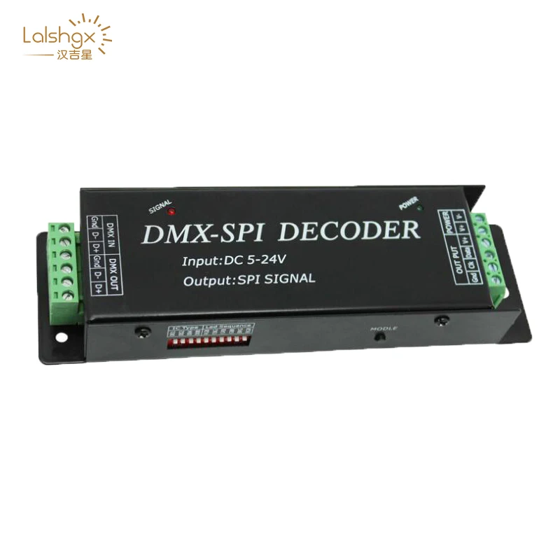 DC5V 12V 24V DMX200 SPI сигнал светодиодный контроллер DMX к декодер для 2801 6803 2812 2811 полосы