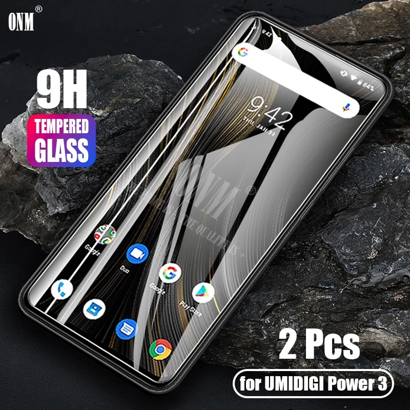2 шт закаленное стекло для UMIDIGI Power 3 Защита экрана Премиум Закаленное Защитная