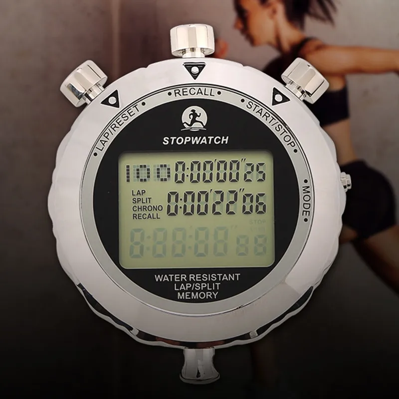Цифровой профессиональный тренировочный секундомер ручной рефери Военная