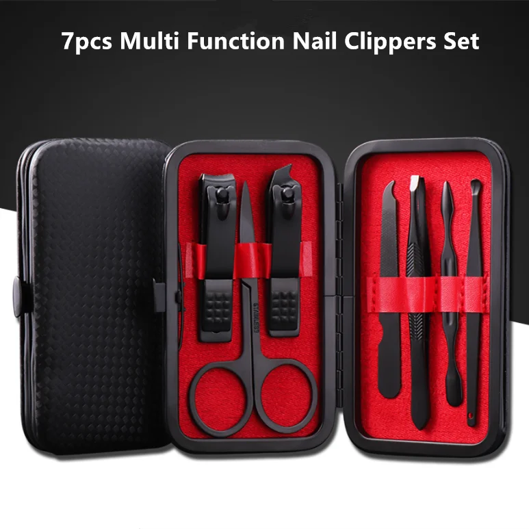 7 шт. многофункциональный набор кусачек для ногтей портативный дорожный из