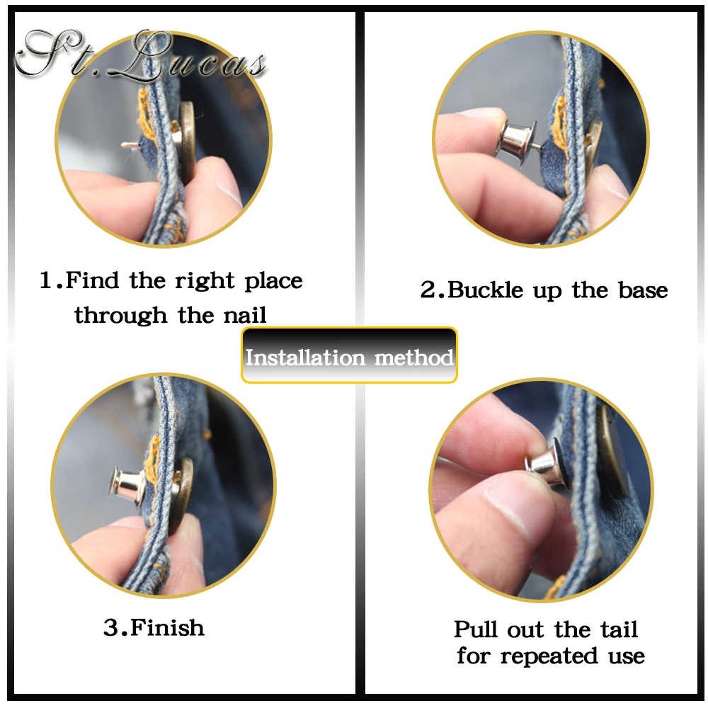 2 шт./лот джинсы на пуговицах идеально подходят для любых джинсовых брюк повышают