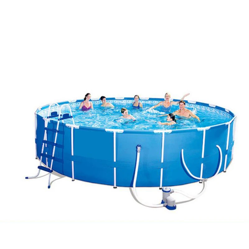 Металлическая рама над землей складной аквапарк плавательный бассейн для