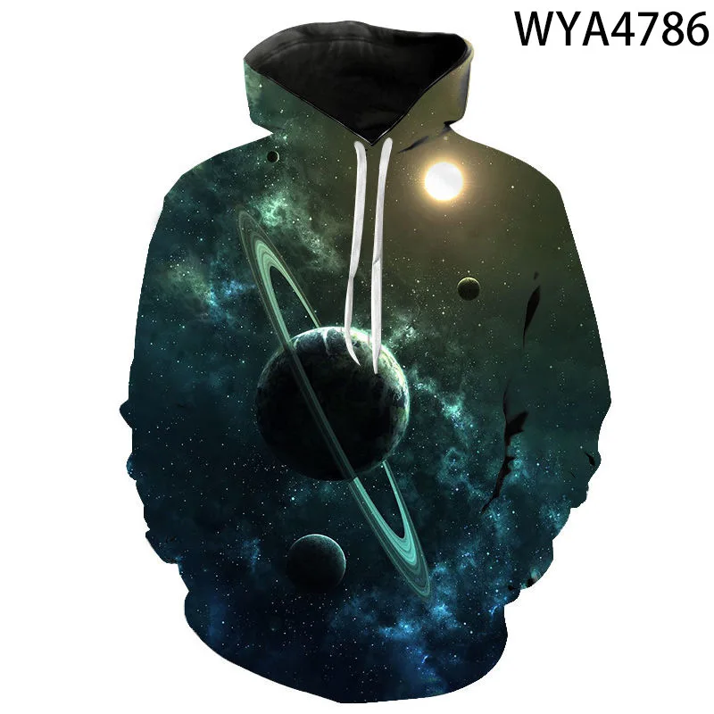 

Spring and Autumn New Starry Sky 3D Digital Print Men's and Women's Long-sleeved Hoodie Streetwear Men