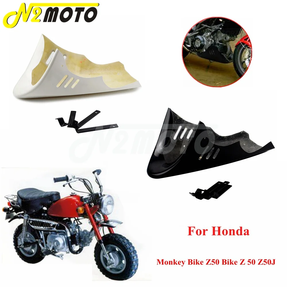 Защитный чехол для двигателя черный белый с нижней обтекателем Honda Monkey Bike Z 50 Z50 Z50J