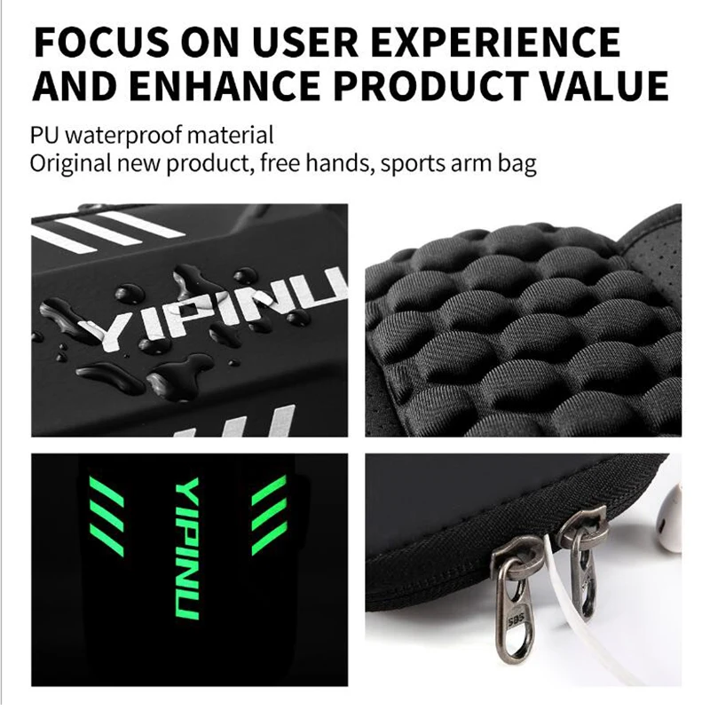 men women waterproof reflective sports arm bag fitness night running jogging cycling phone case holder wallet armband pouch free global shipping
