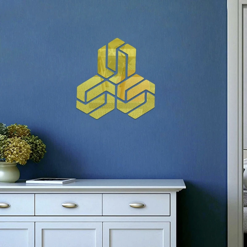 

Removable Wall Stickers DIY 3D Acrylic Mirror Stickers Room Home Decor Stickers For Wall Living Room