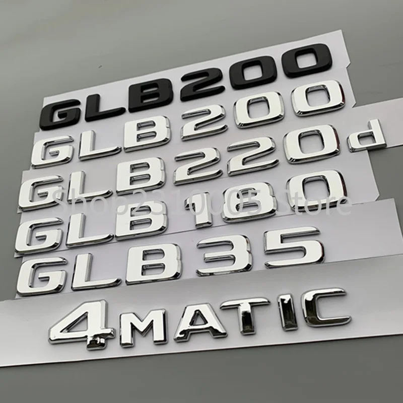 

2017 буквы эмблемы для Mercedes Benz W247 GLB180 GLB200d GLB220d GLB35 Turbo_4matic стайлинга автомобилей багажник наклейка с именной табличкой
