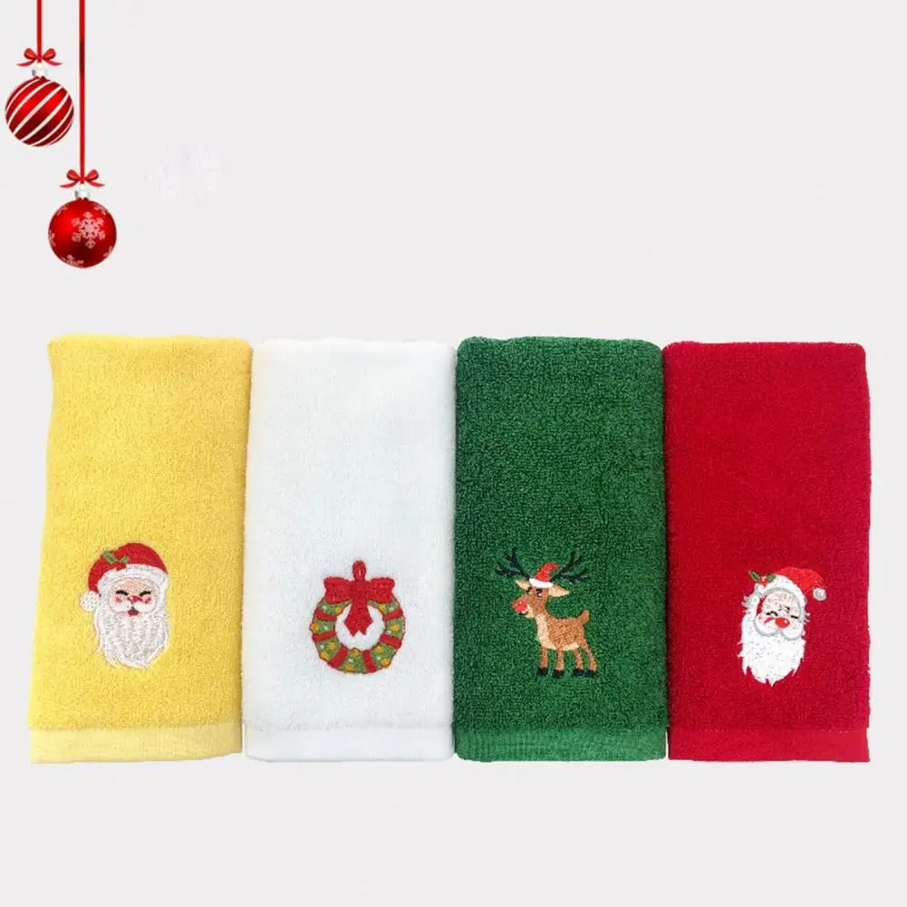 

Рождественское полотенце с вышивкой, недеформированное, легкое, милое, недеформированное, с вышивкой, рождественское, домашнее, hqd