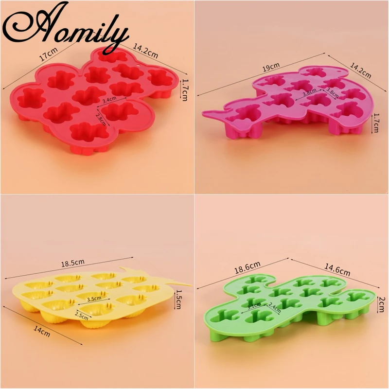Силиконовая форма для льда в форме медведя фламинго кактуса ананаса|Формы