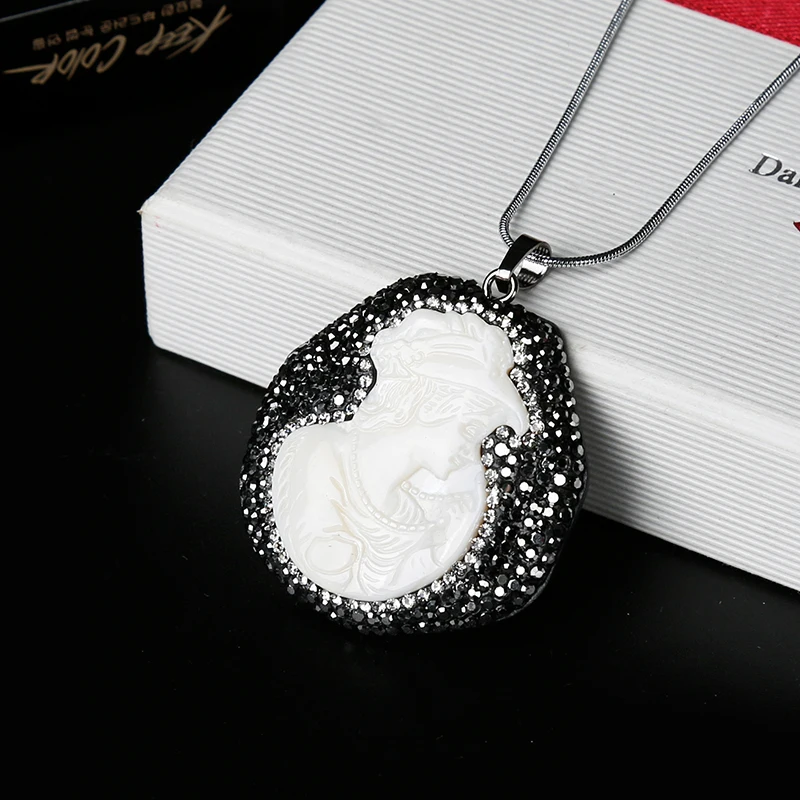 1 шт. натуральная белая подвеска в виде ракушки бриллиантовая женщина отражающий