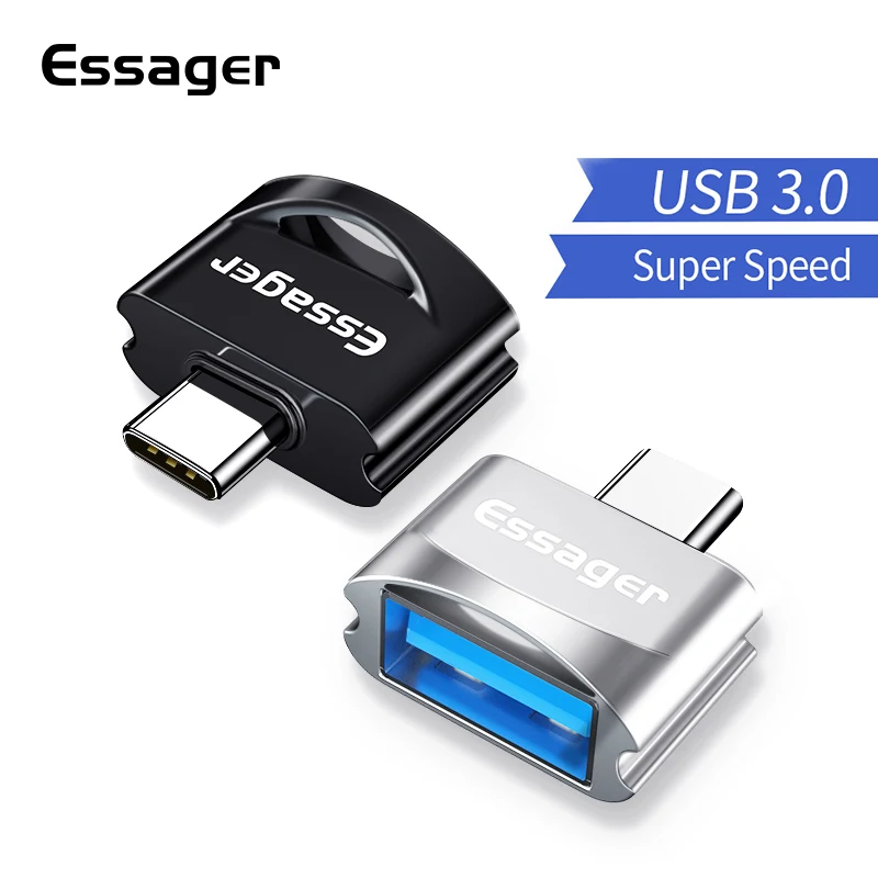 Адаптер Essager USB 3 0 Type C OTG для Samsung S20 Xiaomi Redmi Note 7 8 Pro OnePlus 6t USBC c на USB3.0