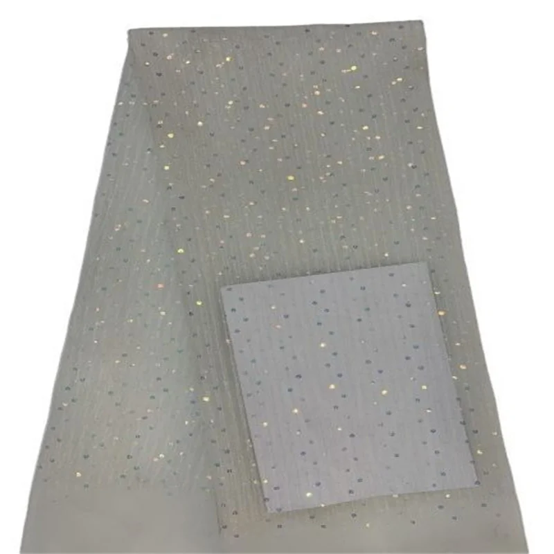 Недорогая французская Тюлевая кружевная ткань небесно-голубого цвета с вышивкой