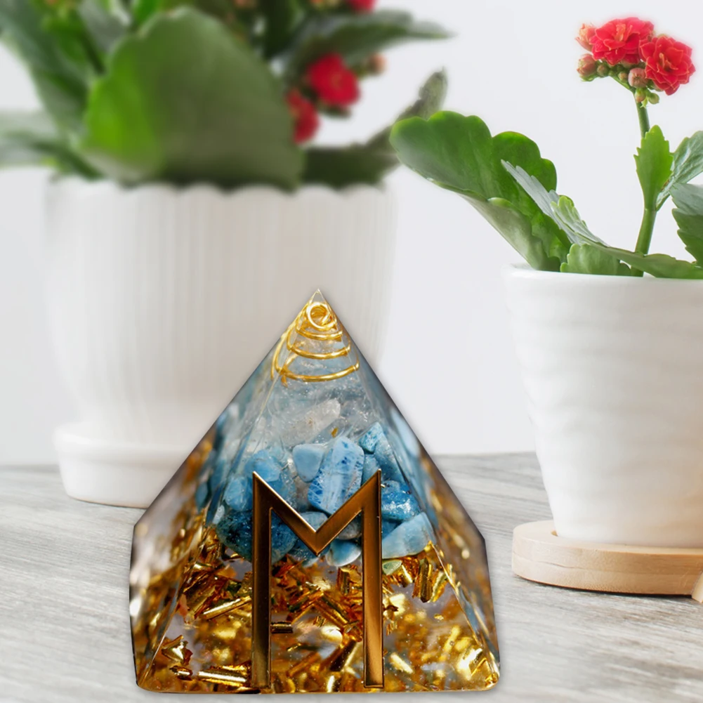 

Natural Stone Orgonite Pyramid Crystals Orgone Energy Generator Healing Reiki Chakra Meditation Ornaments Crafts Home Office Art