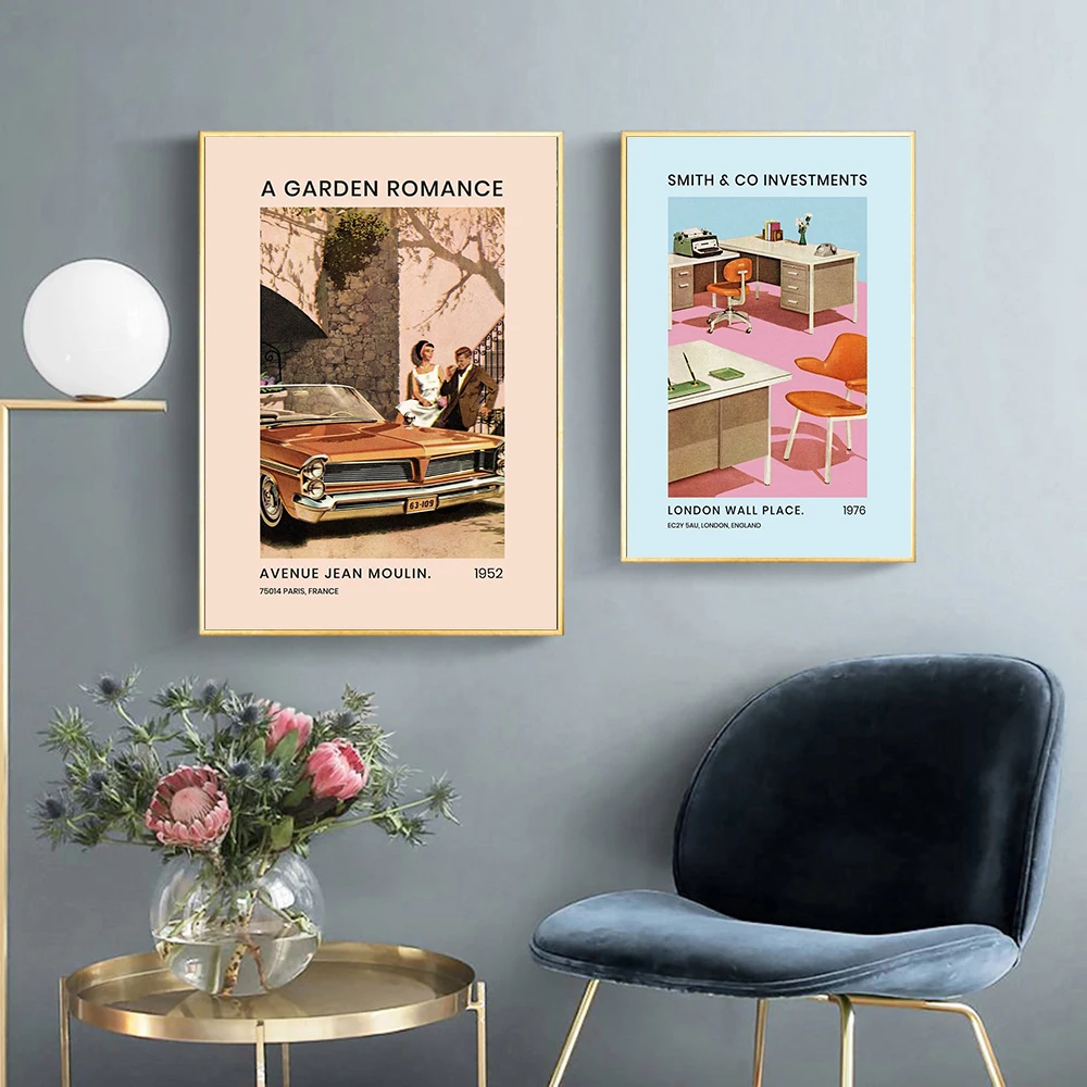 

Modern Vintage Garden Romance Print Posters Smith & Co Investments Canvas Painting Wall Art Pictures Bedroom Interior Home Decor