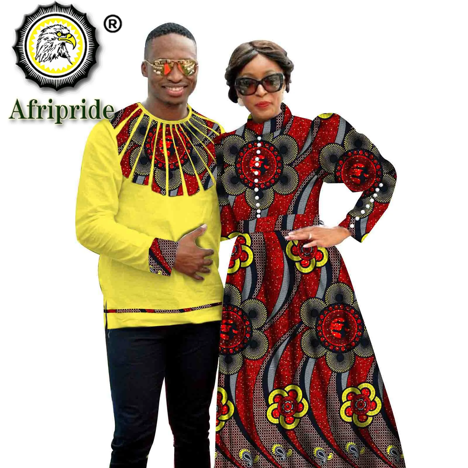 Африканская одежда для пары рубашки Дашики мужчин платья макси женщин вечерние