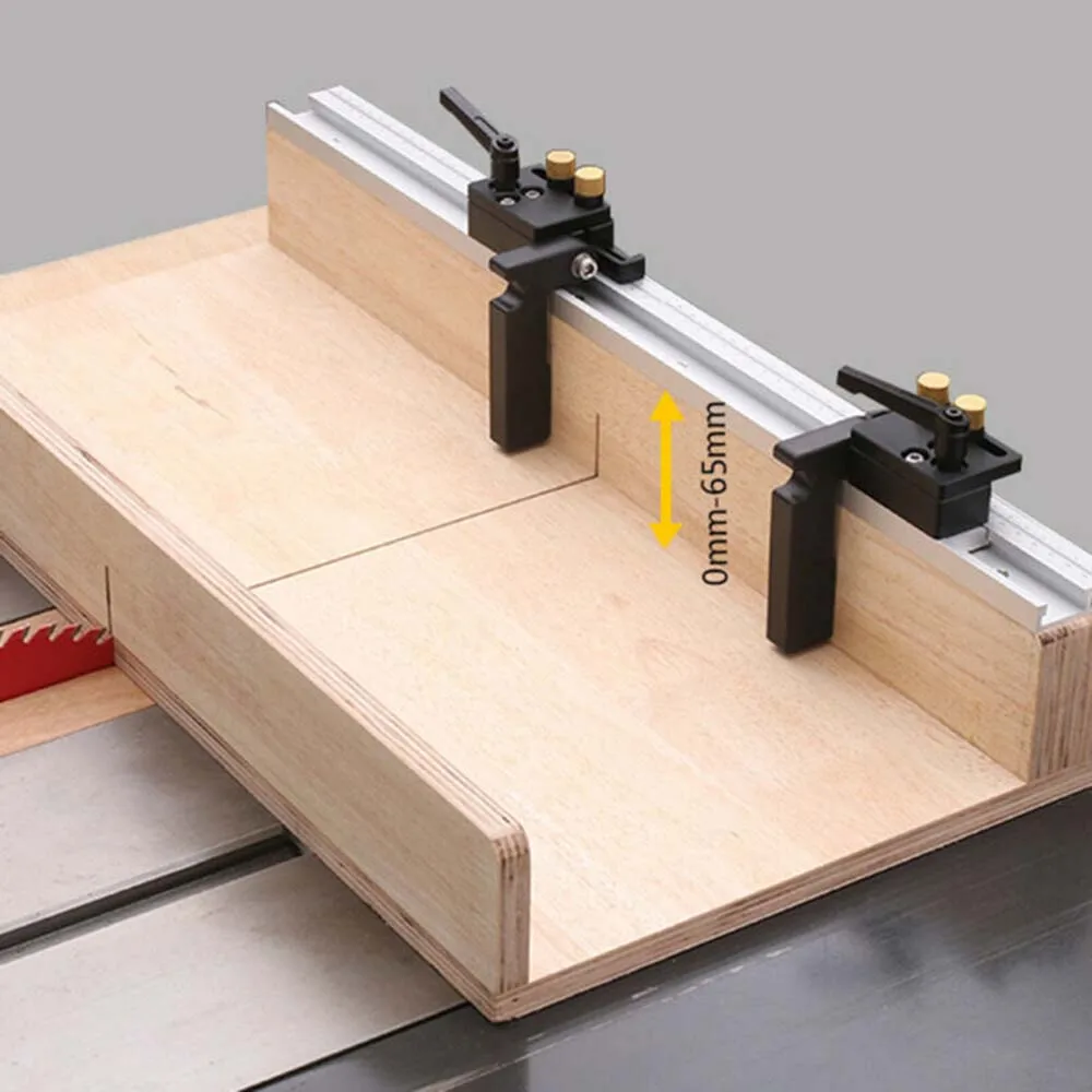 

Black Limiter T-Track T-slot Miter Track 2pcs Woodworking Carpentry Tools