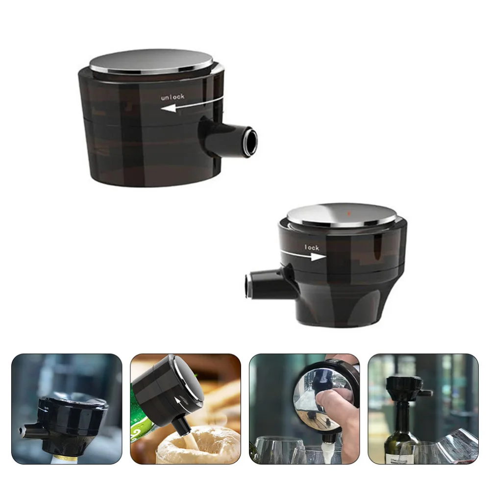 

2pcs Beer Maker Beer Foamer Beer Foaming Control Tools for Home (Black)