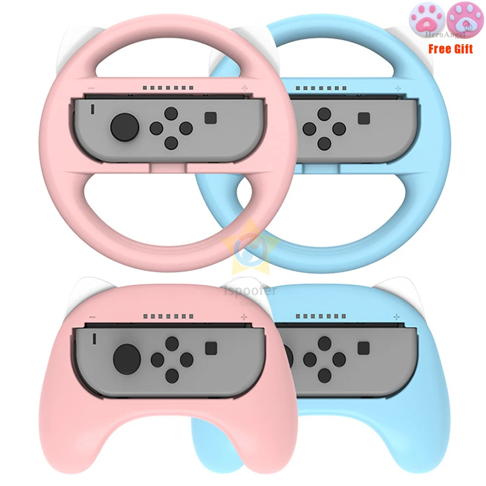 

2 Pair Joycon Game Steering Racing Handle Steer Wheel Holder for Nintend Switch NS Joy-Con Controller Gamepad Hand Grip 4in1