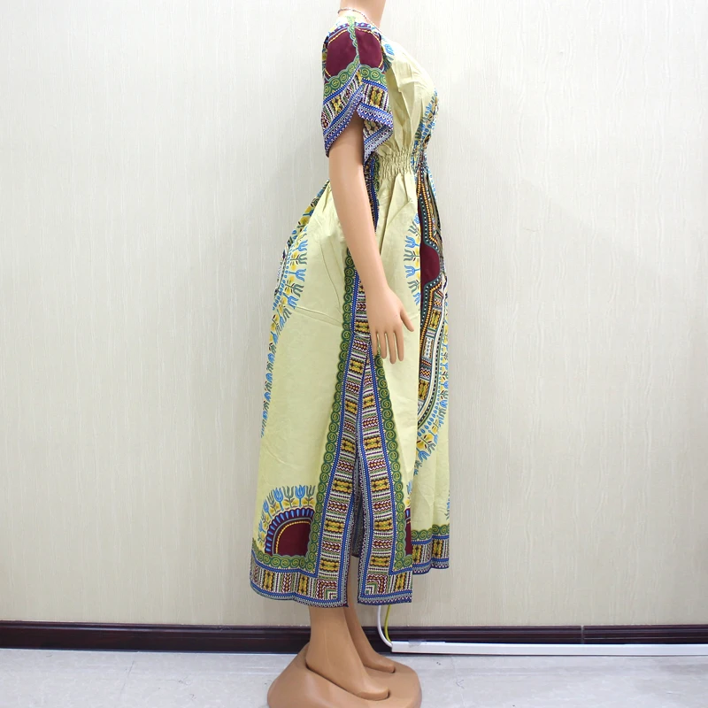 Платья женские 100% хлопок с принтом Дашики вечерние стиле бохо |